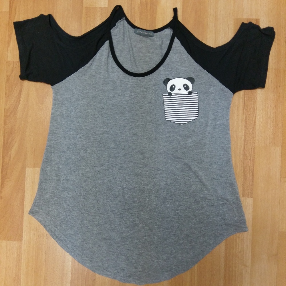 West Coast Love Off-The-Shoulder Panda Tee, Medium